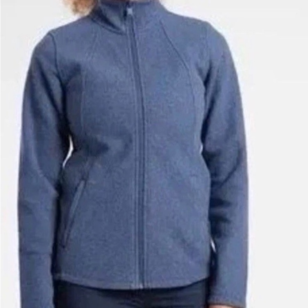 Athleta Stroll Fleece Blue Jacket